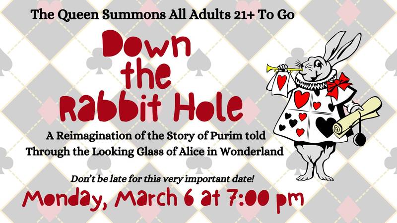 Banner Image for Down the Rabbit Hole: Adult Purim Celebration 